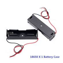Caja de almacenamiento de batería de litio móvil, contenedor con cables de alambre, 1x18650, 3,7 V, 1 ranura, DIY 2024 - compra barato