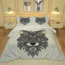 Conjunto de roupa de cama 3d com estampa de animais selvagens, 2/3 peças, conjunto de edredom, casal duplo, único, queen, king, 2020 2024 - compre barato