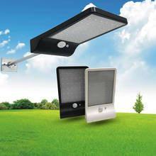 Luminária de energia solar com 36 leds, com sensor de movimento pir, para parede, luz de rua, para iluminação noturna ao ar livre, jardim, quintal, led, iluminação de segurança