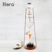 Hero Coffees-cafetera de goteo con filtro de acero inoxidable reutilizable, tetera de vidrio para elaboración en frío, modelo Max 2024 - compra barato