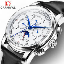 Carnival Brand Military Watch Fashion Luxury Waterproof Moon Phase Automatic Mechanical Watches For Men Clock Relogio Masculino 2024 - buy cheap