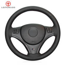 LQTENLEO-cubierta de cuero Artificial para volante de coche, accesorio negro de PU para BMW M Sport 3 Series E91 320i 325i 330i 335i M3 E90 E92 E93 2024 - compra barato