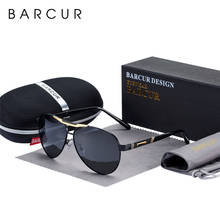 BARCUR-gafas de sol polarizadas para hombre, Lentes Retro de piloto, color negro 2024 - compra barato