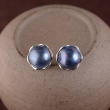 FNJ-pendientes de plata de primera ley con perlas para mujer, aretes pequeños, plata esterlina 925, diseño Mate, S925 2024 - compra barato