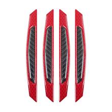 4Pcs Super Red Reflective Stickers Black Carbon Fiber Strips Car Side Door Edge Bumper Anti-Scratch Protection Guards Trim Stick 2024 - buy cheap