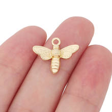 50 x Gold Tone Bee Bumble Honeybee Charms Pendants Beads for DIY Earrings Bracelet Jewelry Making Accessories 16x20mm 2024 - buy cheap