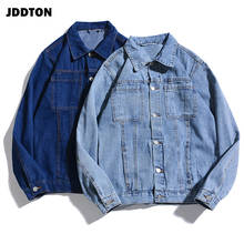 JDDTON New Men's Denim Jackets Spring Autumn Japanese Style Windbreaker Man Casual Loose Coat Hip Hop Male Korean Overcoat JE400 2024 - buy cheap