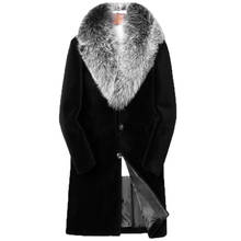 100% Wool Coat Winter Jacket Men Fox Fur Collar Real Sheep Shearling Fur Coats Men Clothes 2020 Plus Size 5xl LSY088333 MY1646 2024 - buy cheap