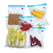 Reusable Vacuum Bags for Food Storage Seal Bags Set Ziplock Freezer Bag with Hand Pump Bag Sous Vide Bags Packages for Freezing 2024 - купить недорого