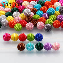 Contas espaçadoras redondas acrílicas 50 peças, multicolor em forma de bayberry para fazer jóias pingente pulseira colar diy beadwork 10mm 2024 - compre barato
