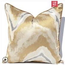 Fronha de almofada para sofá, moderna, minimalista, dourada e champanhe, de luxo, para sala de estar 2024 - compre barato