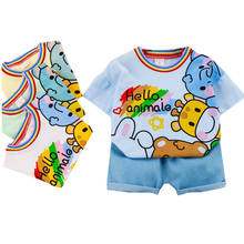 Conjunto de roupas de verão para bebê, camiseta fofa para meninos, roupa externa para crianças, roupa jeans para 1 2 3 4 anos 2024 - compre barato
