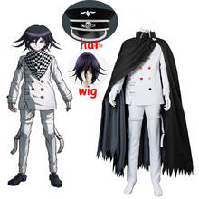 NEW 2020 6PCS Anime Danganronpa V3 Ouma kokichi Cosplay Costume Japanese Game School Uniform Suit Outfit Suit hat and wig 2024 - buy cheap