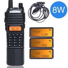 Baofeng-walkie-talkie UV-82 Plus, 8W, 3800mAh, batería con conector de CC, UV82, banda Dual PTT, transmisor de Radio Ham 2024 - compra barato