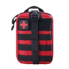 Миниатюрная тактическая сумка для оказания первой помощи, комплект для выживания в экстренных ситуациях для дома, кемпинга, улицы, медицинская сумка, портативный дорожный набор, красный цвет и черный цвет 2024 - купить недорого
