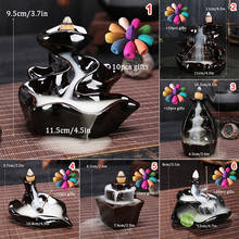 10Pcs Incense Cones + Backflow Incense Burner Incensory Statue Ceramic Aroma Smoke Censer Zen Room Incense Joss Holder 2024 - buy cheap