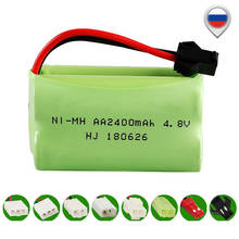 Batería de ni-MH de 4,8 v y 2400mah, pila AA de 4,8 v y 4,8 v, paquete de batería de 4,8 v y 2400mah para coche de juguete a control remoto, modelo de barco a control remoto 2024 - compra barato