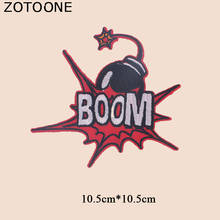 ZOTOONE Boom Patch Badges for Kids Iron on Clothes Heat Transfer Diy Stickers Applique Embroidered Applications Cloth Fabric G 2024 - buy cheap