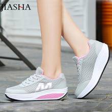 Wedges shoes women platform sneakers 2022 breathable mesh lace-up vulcanize shoes woman casual sneakers female tenis feminino 2024 - buy cheap