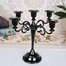 Candelabros com suporte de velas de metal, candelabros de mesa em bronze/prata/ouro com braços de apoio para decoração de casa para candelabros de casamento 2024 - compre barato