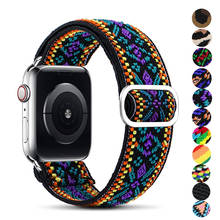 Scrunchie Strap for Apple watch band 40mm 38mm 44mm 42mm Bohemia Elastic belt solo loop bracelet iWatch series 3 4 5 se 6 2024 - buy cheap