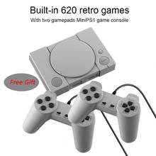 Minicaja de juegos para TV, consola Retro de 8 bits con dos mandos integrados, 620 juegos, reproductor de juegos portátil para PS1 2024 - compra barato