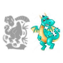 Metal Die Cuts New 2020 and Scrapbooking For Paper Making Animals Little Green Dinosaur Embossing Frame Card Craft No Stamps 2024 - buy cheap