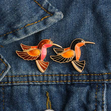 Cartoon Birds Enamel Pins Flying Animals Brooch Badge Denim Clothes Lapel Pin For Women Men Shirts Jewelry Accessories Gifts 2024 - buy cheap