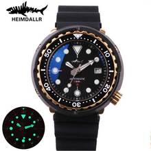 HEIMDALLR Black Tuna Steel Dive 200m Automatic Watch Men Sapphire Crystal Japan NH35A Diver Watch C3 Super Luminous Watches Man 2024 - buy cheap