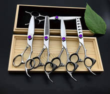 JAPAN 440C Damascus Hair Scissors Professional High Quality 6 Inch Hairdressing Laser Razor Blade Cutting Thinning Barber Shears 2024 - buy cheap