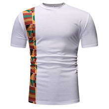 Мужская африканская одежда, африканская Дашики, футболка с принтом, мужская мода 2020, Анкара, стильная футболка с коротким рукавом, мужская повседневная футболка, Homme 2024 - купить недорого