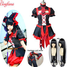 Portão rory mercury vestido extravagante manga curta saia uniforme anime cosplay fantasia mulheres dia das bruxas peruca 2024 - compre barato