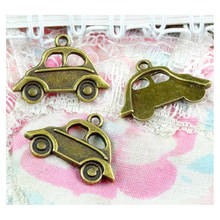 60pcs 22*15MM Antique Bronze Plated Alloy DIY manual material vintage car charms pendants 2024 - buy cheap