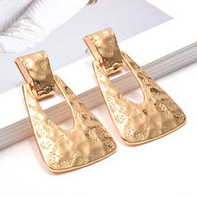 Wholesale New Gold Metal Dangle Drop Earrings Jewelry Accessories For Women Fashion Trend Pendientes Bijoux Christmas Gift 2024 - buy cheap