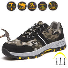 Camouflage Mens Work Shoes Steel Toe Safety Shoes Unisex Work Boots Male Puncture Proof Industrial Shoes Light Air Mesh Sneakers 2024 - buy cheap