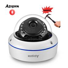 AZISHN-cámara IP H.265 a prueba de vandalismo, Audio de 3MP, 48V, POE, impermeable, domo, P2P, IR, noche, CCTV, vigilancia para sistema de POE NVR 2024 - compra barato