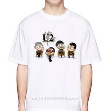 U2 Новое поступление 2020 Мужская модная футболка с принтом Футболка с коротким рукавом хипстерские крутые дизайнерские топы хипстерская футболка 2024 - купить недорого