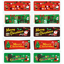 100 unids/lote de pegatinas autoadhesivas de Feliz Navidad, Santa elk, etiqueta adhesiva de Papel Kraft para regalo DIY, pastel, galletas, caramelo 2024 - compra barato