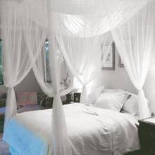 2020 Band Bedding Canopy Mosquito Net Post Bed Curtain Dustproof Queen King Decoration Home Netting 4 Corner Polyester Netting 2024 - buy cheap