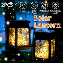 Светодиодный фонарь на солнечной батарее, наружный водонепроницаемый садовый подвесной светильник для уличного ландшафта, 2 шт. 2024 - купить недорого