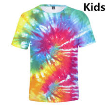 Camiseta con estampado 3D para niños y niñas, camisa colorida con personalidad a la moda, Tie Dye, de 3 a 13 2024 - compra barato