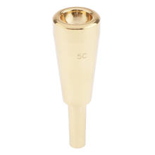 Trumpet Mouthpiece 5C Replacement Musical Instruments Accessories, Gold/Silver Plate 2024 - buy cheap