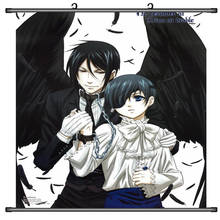 Japanese Decorative Picture Anime Black Butler Kuroshitsuji Sebastian Michaelis & Ciel Phantomhive Home Decor Wall Scroll Poster 2024 - buy cheap