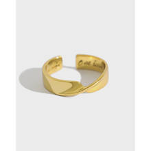 Mobius-anillo abierto trenzado S925 auténtico, joyería de plata de ley blanca/dorada, ajuste TLJ549, 1 unidad 2024 - compra barato