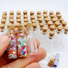 Hot 10pcs Mini Cheap Clear Glass 1ml Cork Stopper Bottle Mason Decoration Containers Bottles Wishing Candy Ornaments Jars 2024 - buy cheap