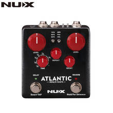 NUX Atlantic Reverb Delay Guitar Pedal Multi Effects 3 Delay Plate Reverb Shimmer Effect Stereo Sound Amp Guitar Accessories Hot 2024 - compre barato