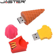JASTER Fashion creative Silica gel U disk French fries ice cream chocolate USB 2.0 4GB 128GB 16GB 32GB 64GB USB flash drive 2024 - buy cheap