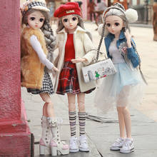 1/4 BJD Doll with Fashion Suit 45cm 26 Movable Jointed Dolls Toy Accessories Clothes Suit for BJD Doll DIY Toy for Girls 2024 - buy cheap