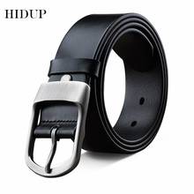 HIDUP Mens Top Quality Design Cowhide Leather Men Cow Genuine Leather Belts Retro Pin Buckle Metal Belt Jean Luxury Brand NWJ800 2024 - buy cheap