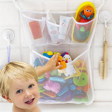 Детские игрушки для душа, белые детские игрушки, сетка для хранения с сильными присосками, игрушечная сумка, органайзер для ванной комнаты 2024 - купить недорого